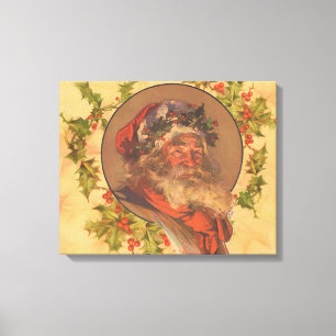 Impressão Em Tela Papai Noel Antigo Vitoriano Leyendecker