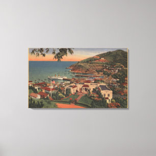 Impressão Em Tela Papai noel Catalina, CA - baía de Avalon