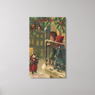 Impressão Em Tela Papai noel de observação de GreetingKids do Nata