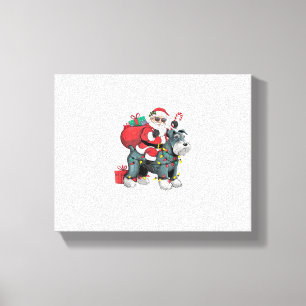 Impressão Em Tela Papais noeis De Iluminação Do Xmas Que Andam Pelo
