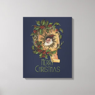 Impressão Em Tela Papais noeis Vintage pintura de Trabalho de arte d