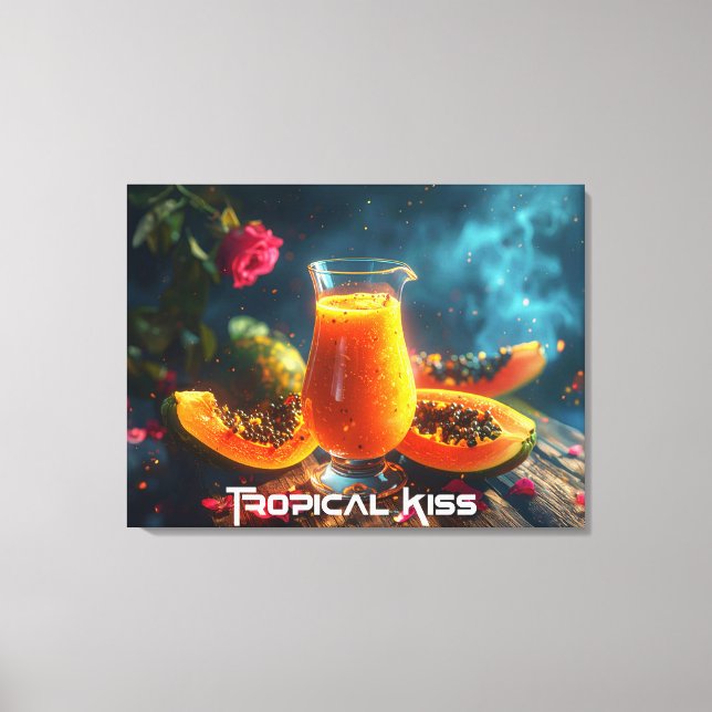 IMPRESSÃO EM TELA PAPAYA - BEIJO TROPICAL (Frente)