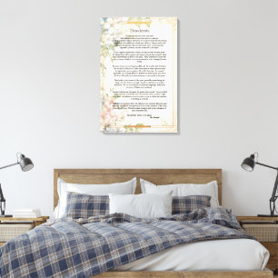 Impressão Em Tela Papel Floral Vintage Desiderata por Max Ehrman