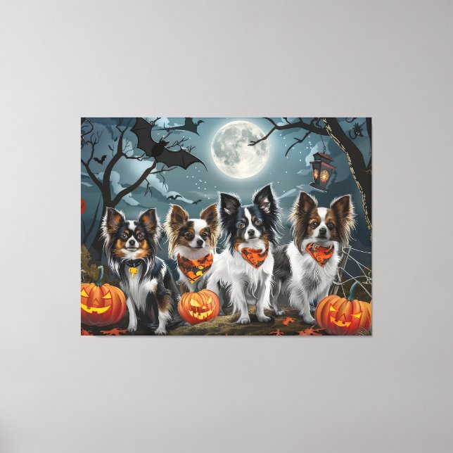 Impressão Em Tela Papoila de Halloween Assustador (Frente)