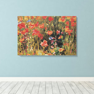 Impressão Em Tela Papoulas por Robert Vonnoh, Impressionismo Antigo