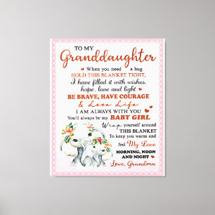 Impressão Em Tela Para a minha neta Elefante Noite, Ideia do present