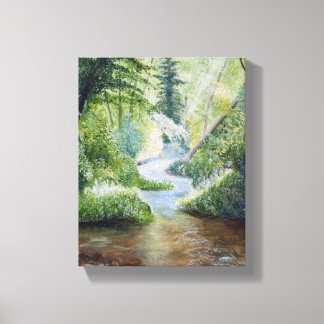 Impressão Em Tela Para Cima Da Pintura Do Creek Oil