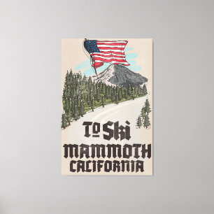 Impressão Em Tela Para Esquiar em Mammoth Califórnia
