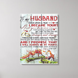 Impressão Em Tela Para o meu marido presente Carta Para Ele