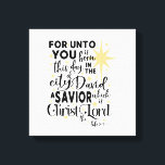 Impressão Em Tela Para você é Nascer Este Dia de Natal Negro Dourado<br><div class="desc">Esta canvas elegante nos lembra o verdadeiro significado do Natal.</div>