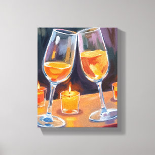 Impressão Em Tela Parabéns Champanhe   Felicitações Comemorativas