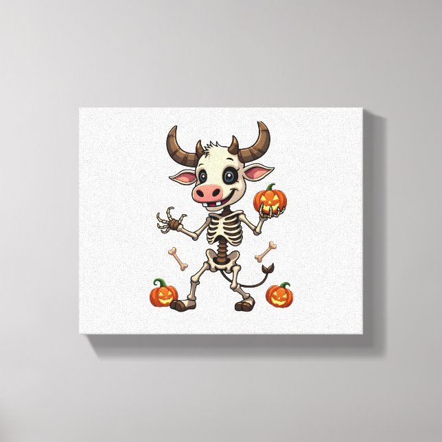 Impressão Em Tela Parada de Vaca do Esqueleto (Frente)