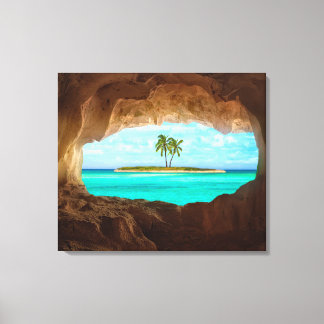 Impressão Em Tela Paraíso no Caribe