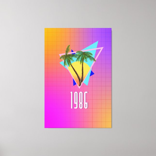 Impressão Em Tela paraíso tropical de 1986 (Frente)