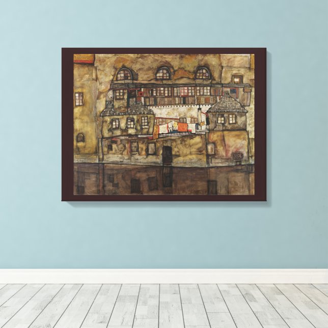 Impressão Em Tela Parede de Casa no Rio por Egon Schiele (Insitu(piso de madeira))