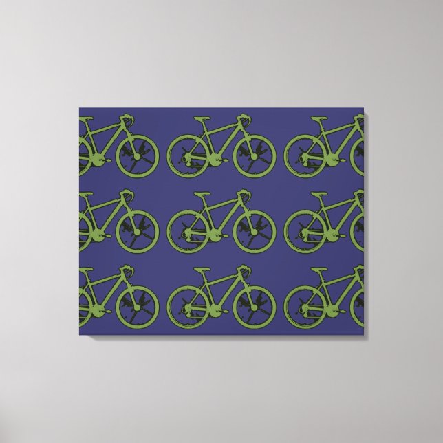 Impressão Em Tela parede de decor de bicicletas verdes (Frente)