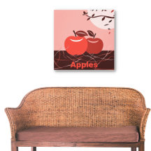 Parede de na moda Red Apple Kitchen