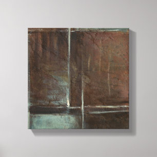 Impressão Em Tela Parede de tijolos Vermelho e Cinza