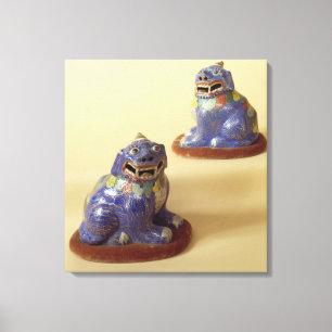 Impressão Em Tela Pares de cães chineses do cloisonne, século XVII