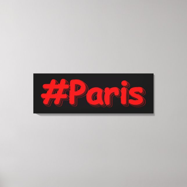 Impressão Em Tela "#Paris" Design. Comprar Agora (Frente)