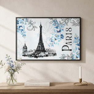 Impressão Em Tela Paris na Impressão da Tela Azul