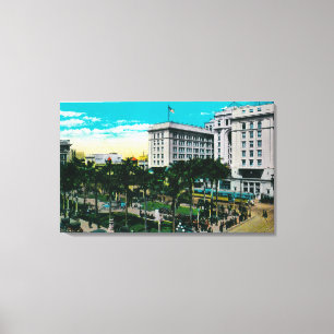 Impressão Em Tela Parque da plaza e E.U. Grant HotelSan Diego, CA