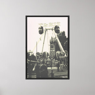 Impressão Em Tela Parque de diversões Vintage Áustria Viena Prater