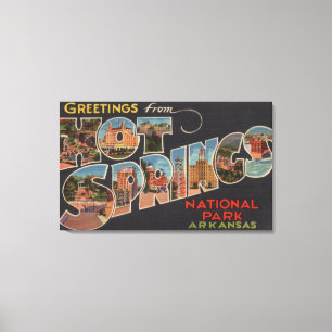 Impressão Em Tela Parque Nacional de Hot Primaveras, Arkansas (Blue)