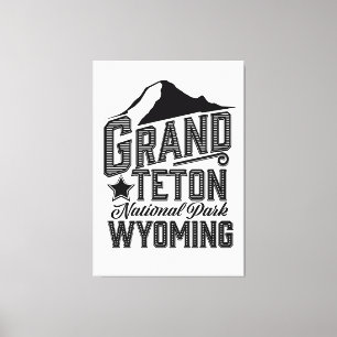 Impressão Em Tela Parque Nacional Grand Teton, Wyoming Cartaz antigo