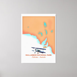 Impressão Em Tela Parque Nacional Nullarbor Austrália mapa