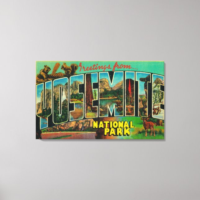 Impressão Em Tela Parque Nacional Yosemite, Califórnia - Grande Letr (Frente)