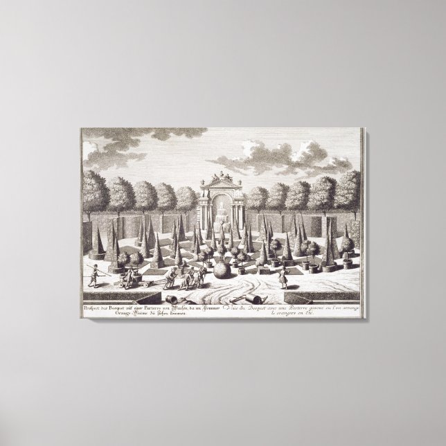 Impressão Em Tela Parterre com laranjeiras no jardim do (Frente)