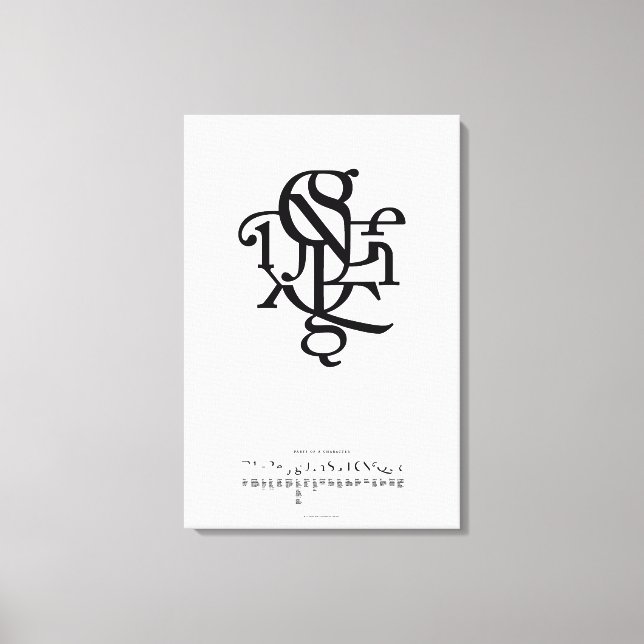 Impressão Em Tela Partes de um caráter 20 x 30 (Frente)