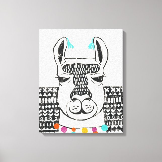 Impressão Em Tela Partido Llama - Retrato (Frente)