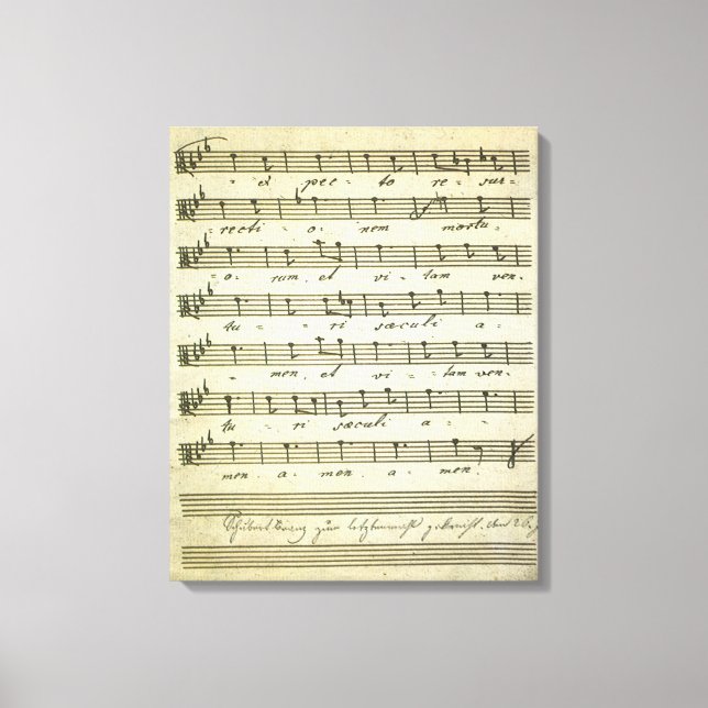 Impressão Em Tela Partitura Antiga, Partitura Musical Antiga 1810 (Frente)