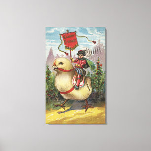 Impressão Em Tela Páscoa GreetingsPrince sobre um pintinho