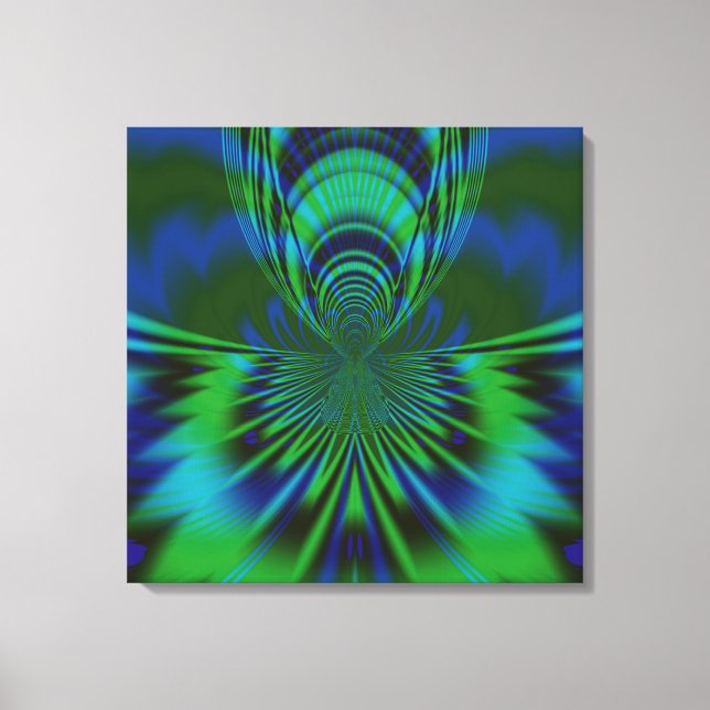 Impressão Em Tela Pássaro Azul (Frente)