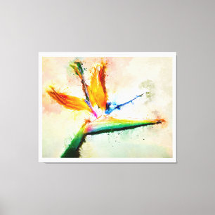 Impressão Em Tela Pássaro da Aquarela do Paraíso