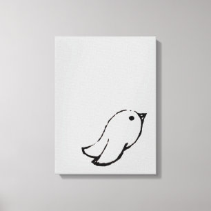 Impressão Em Tela Pássaro de Emo