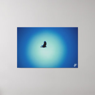 Impressão Em Tela Pássaro em uma série de posto #8