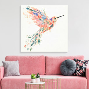 Impressão Em Tela Pássaro Espírito Livre – Arte Boêmia em Aquarela p