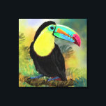 Impressão Em Tela Pássaro Toco Tropical Exótico - Pintura Migrada<br><div class="desc">Pássaro Toco Toco Tropical Exótico - Pintura Marinha Linda Colorida</div>