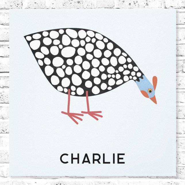 Impressão Em Tela Pássaro-voador-guineense Personalizado (Personalized Guinea Fowl fun canvas wall art)