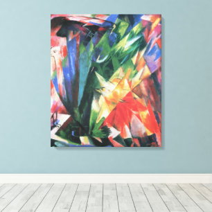 Impressão Em Tela Pássaros (Vogel) por Franz Marc, arte do Cubism d