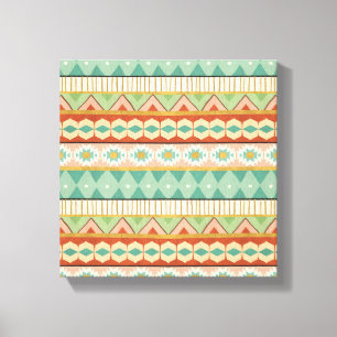 Impressão Em Tela Passo Geo Sudoeste Padrão Tribal de Aquarela