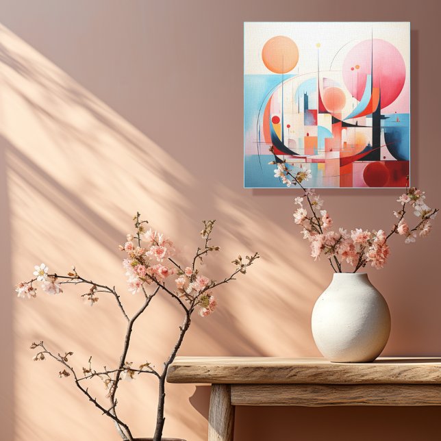 Impressão Em Tela Pastel abstrato 1 de 4 (Criador carregado)