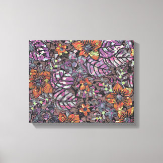 Impressão Em Tela Pastel Colors padrão floral arte digital romântica