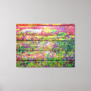 Impressão Em Tela Pastel Flor na Madeira