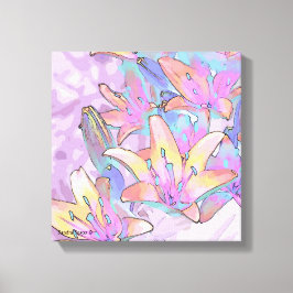 Impressão Em Tela Pastel Lily Love