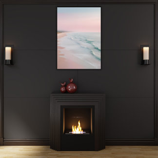 Impressão Em Tela Pastel Serenity Ocean Waves